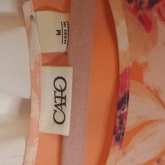 Floral Peach Short Sleeve Blouse by CATO - Picture 9 of 9